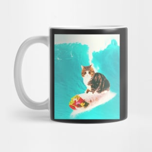 Kitty Cat Surfing Burrito Mug